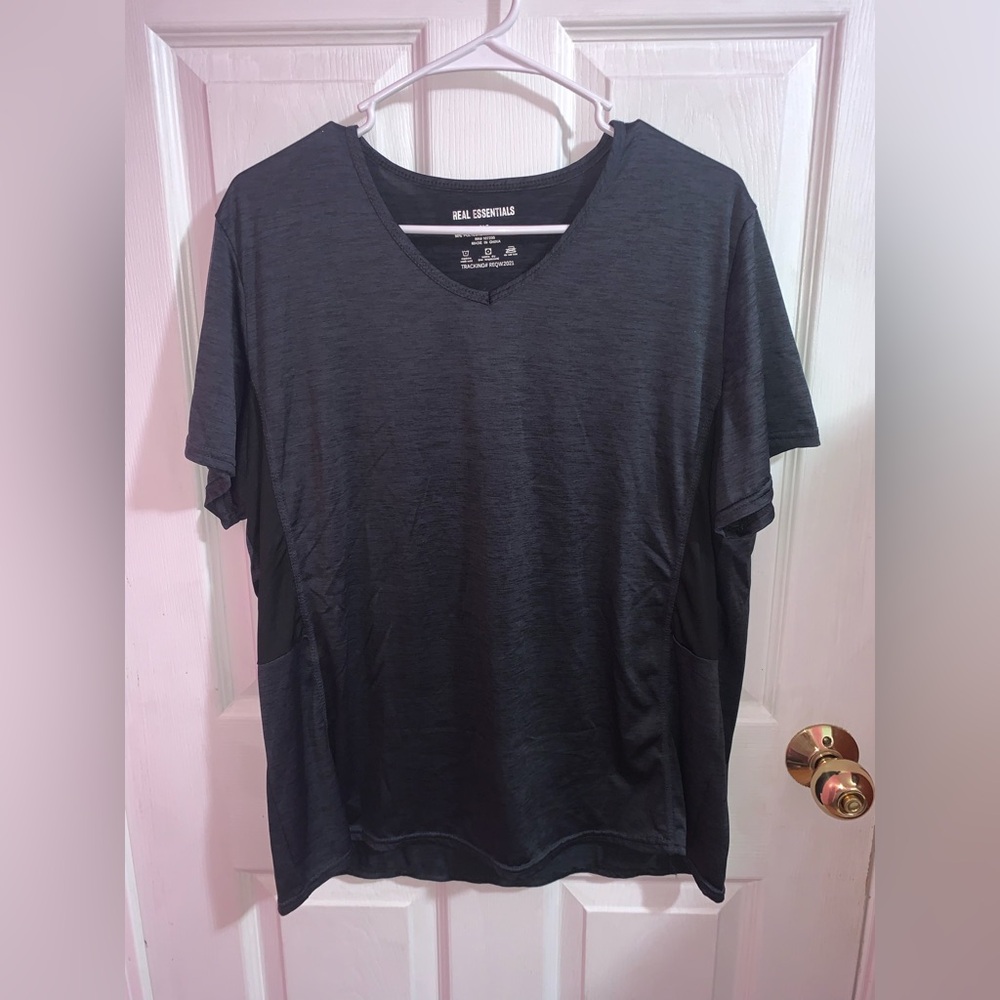 Essentials Women's Charcoal V-Neck Tee